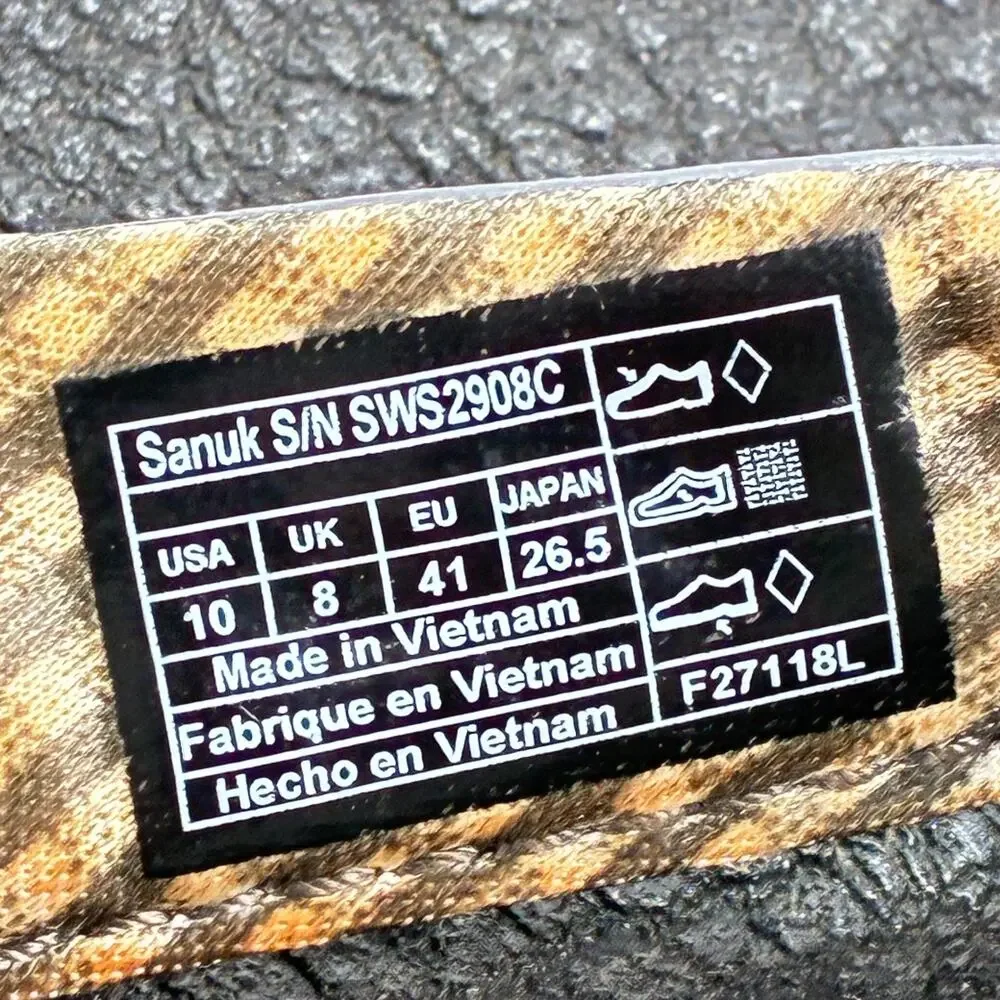 Sanuk Yoga Mat Black Comfort Casual Flip Flop Sandals SWS2908C Women's Size 10